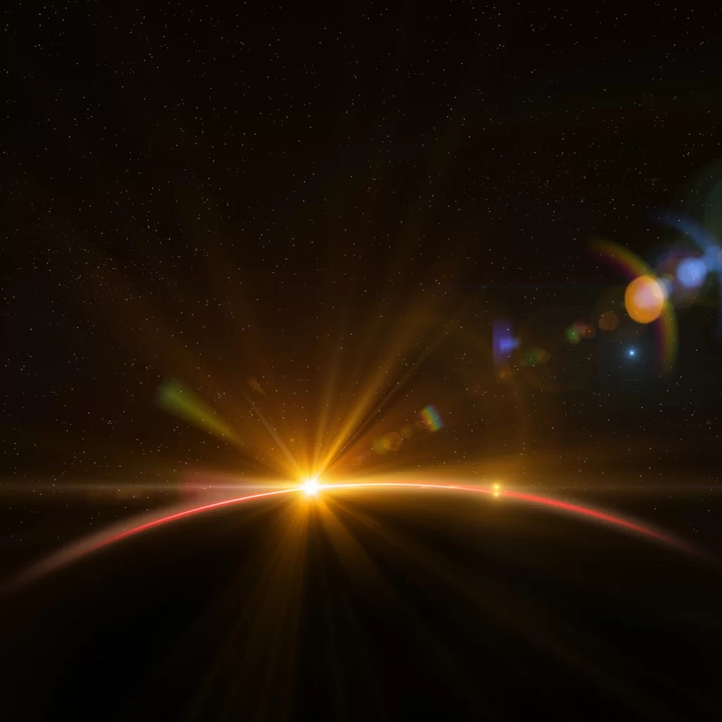 Sunburst Yellow Light Effect