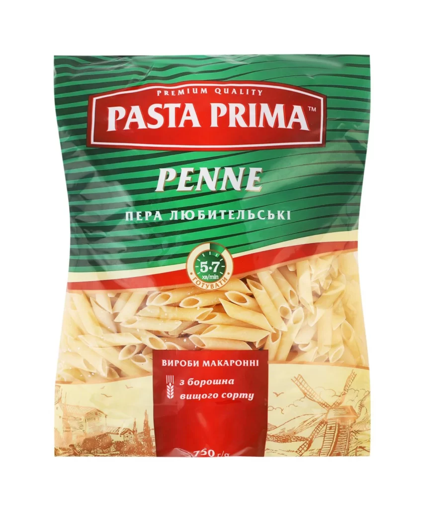 Pasta Prima Penne beige pasta Packaging