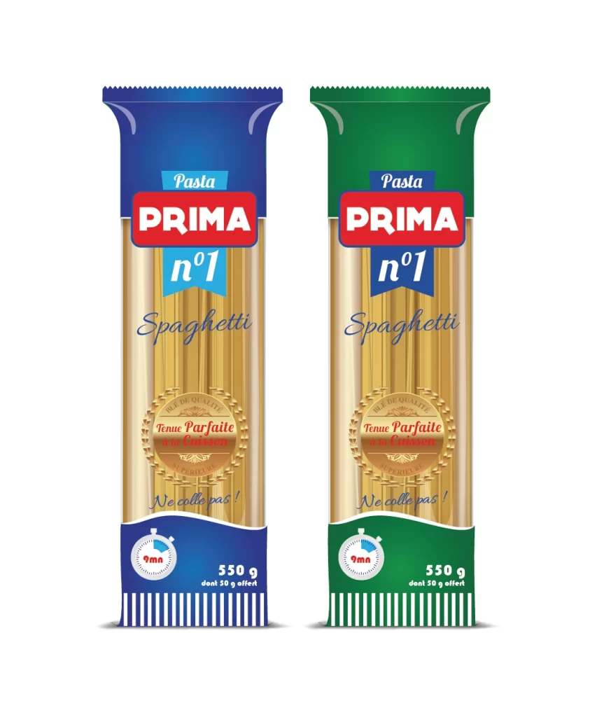 Pasta Prima Spaghetti Blue and Green Pasta Packaging
