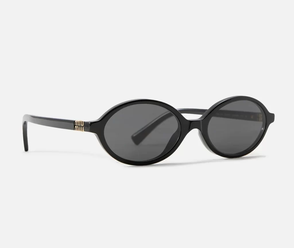 Miu Miu Black Oval Sunglasses Packaging