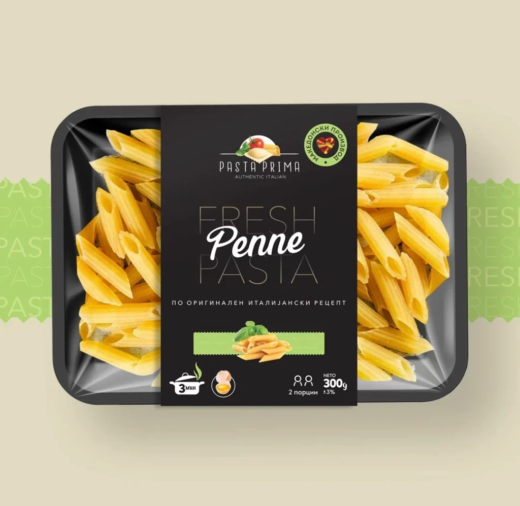 Pasta Prima Fresh Penne Yellow Fresh Pasta Packaging