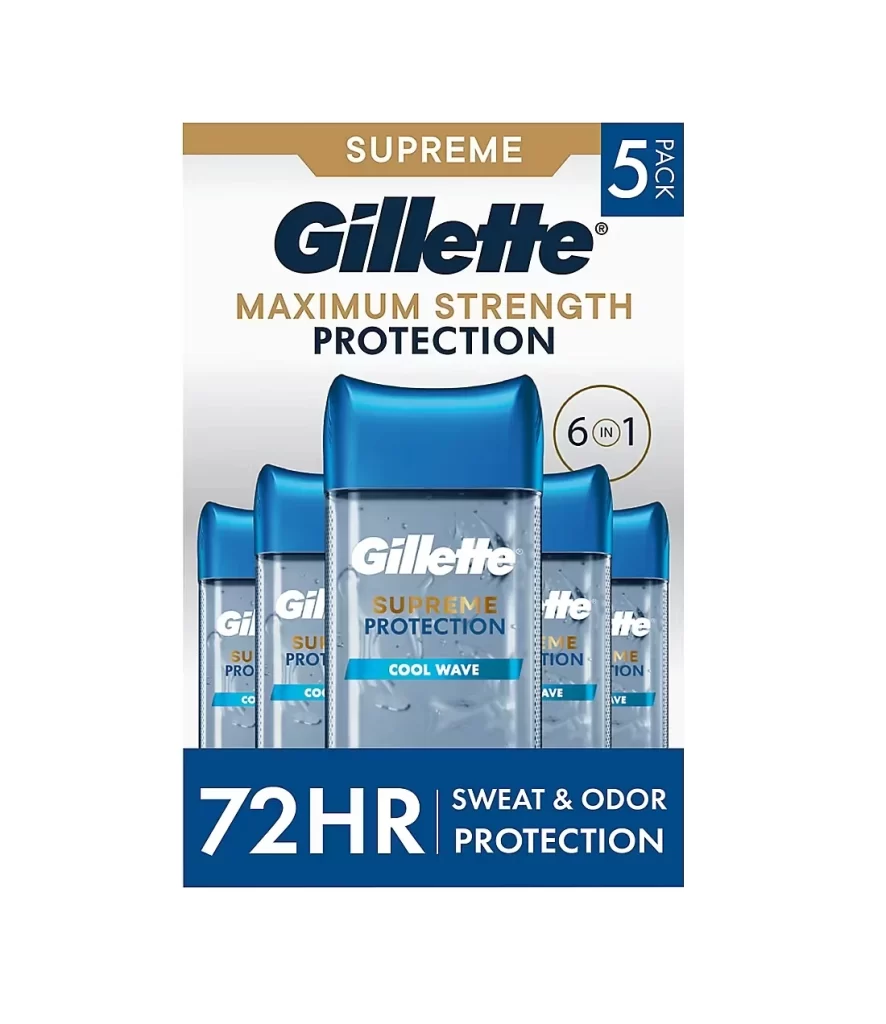 Gillette Supreme Protection Cool Wave Deodorant Packaging