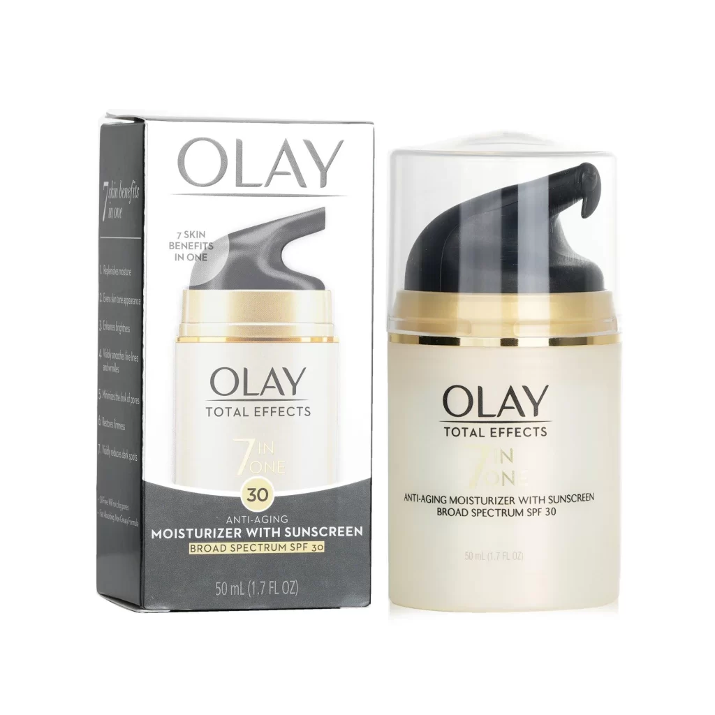 Olay Total Effects Broad Spectrum SPF 30 Skincare Packaging