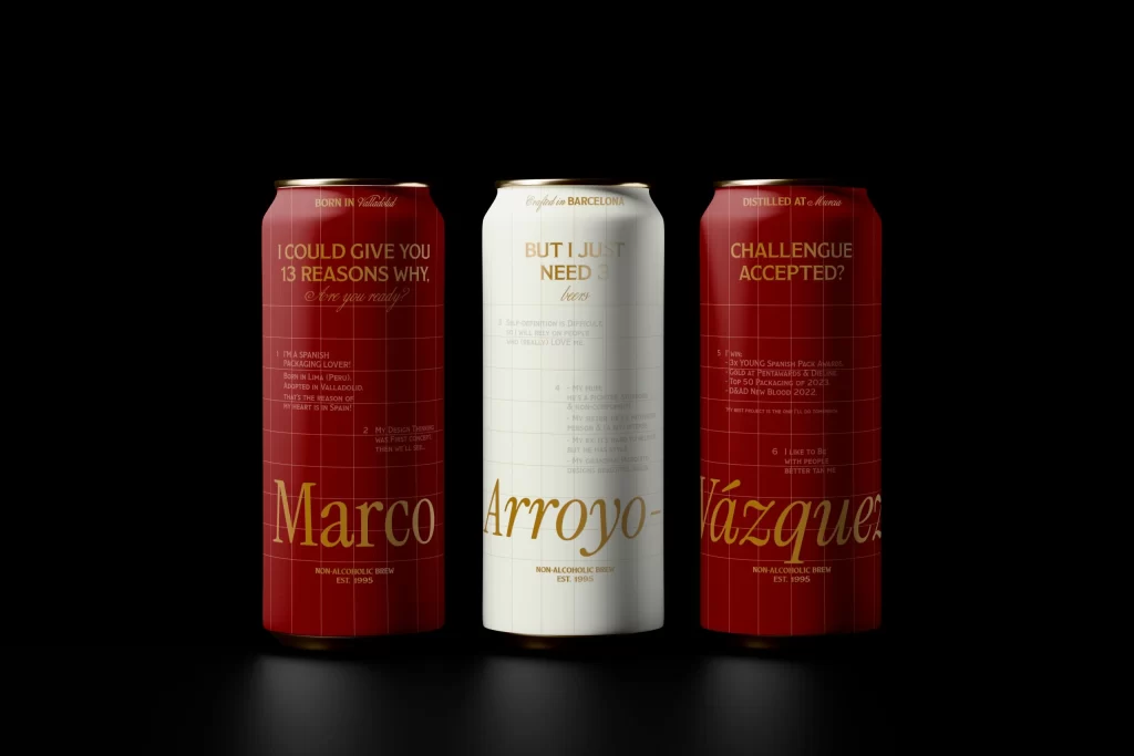 Marco Arroyo-Vázquez Non-Alcoholic Brew Can Color (red, white, red)
