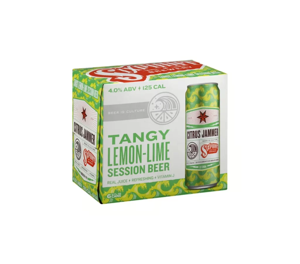 Sixpoint Brewery Citrus Jammer green and yellow session beer Packaging