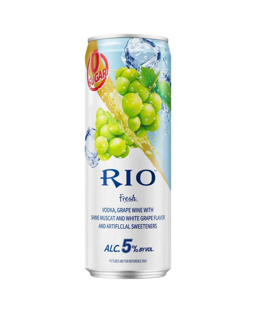 Rio Alcoholic Beverage Can 0 Sugar, White Grape Flavor