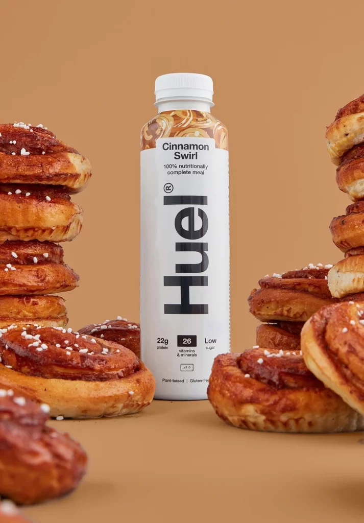Huel Cinnamon Swirl Beverage Packaging