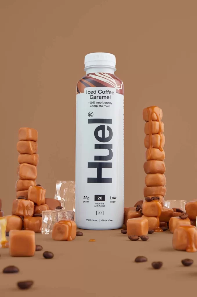 Huel Iced Coffee Caramel Beverage Packaging