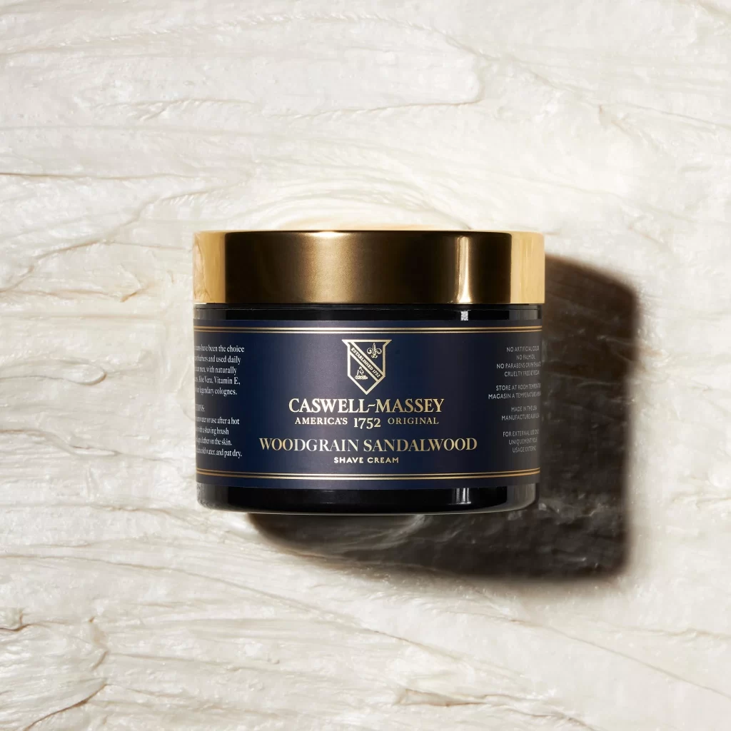 Caswell-Massey Shave Cream Packaging Blue