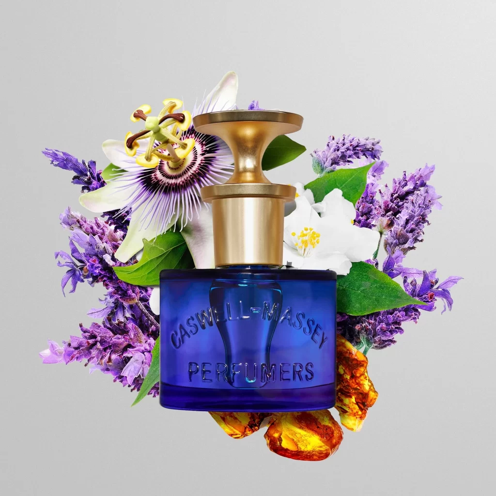 Caswell-Massey Perfume Packaging Blue