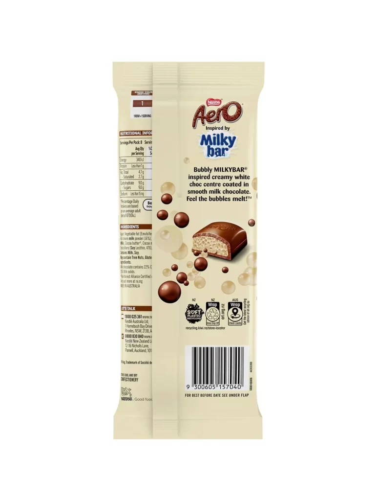 Nestle Aero Chocolate Packaging F