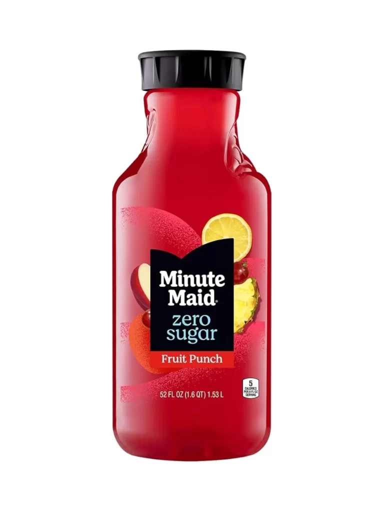 Minute Maid Zero Sugar Fruit Punch Display Bottle Packaging