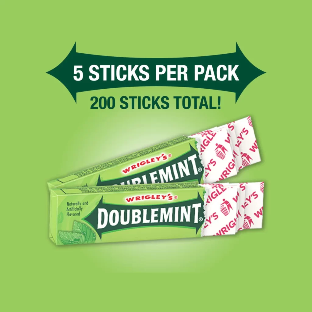 Wrigley’s Doublemint Gum Sticks Packaging