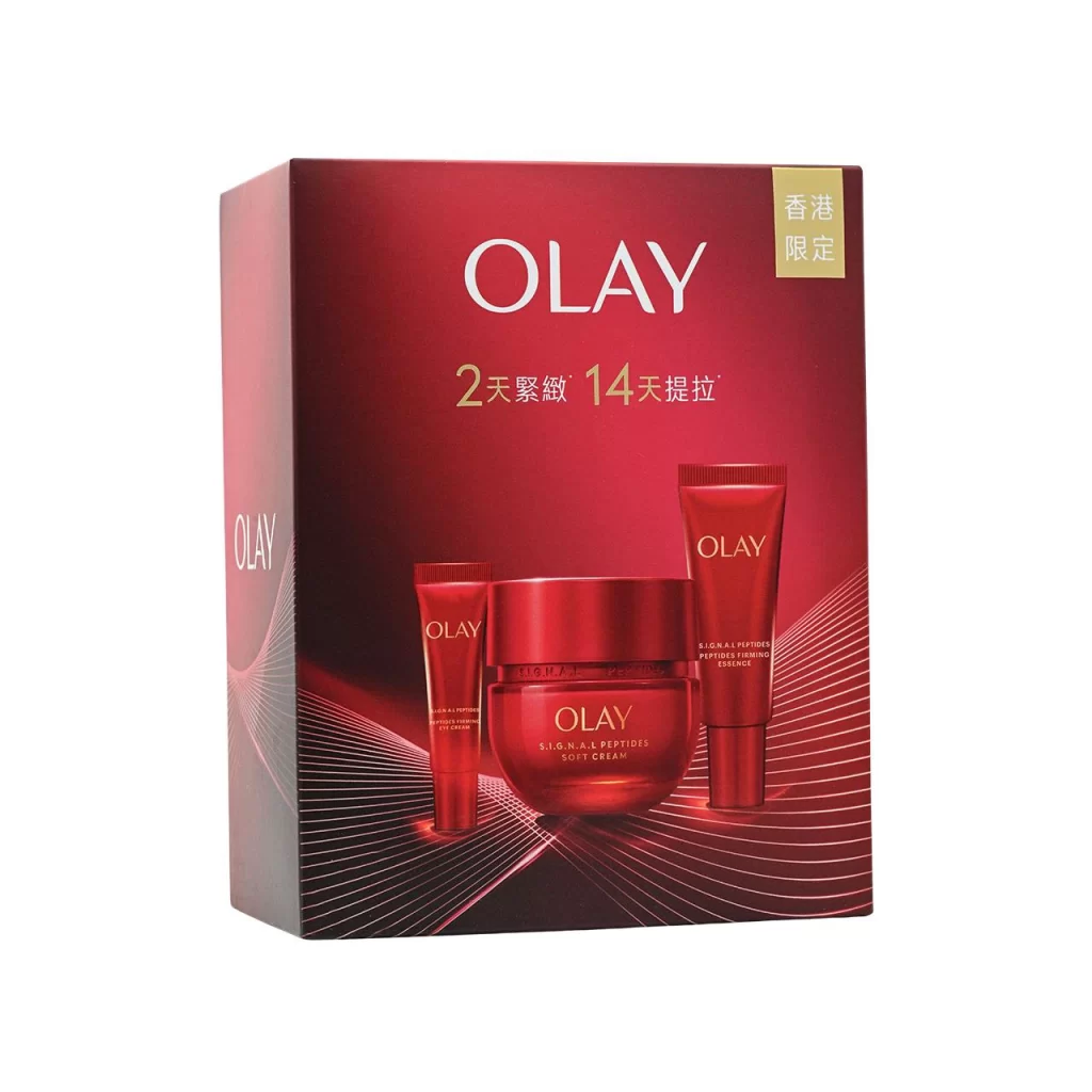 Olay S.I.G.N.A.L Peptides 14 Day Firming Lifting Skincare Packaging