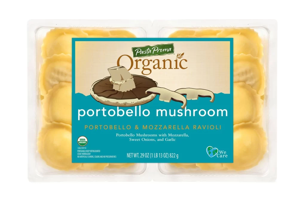 Pasta Prima Portobello & Mozzarella Ravioli yellow ravioli Packaging