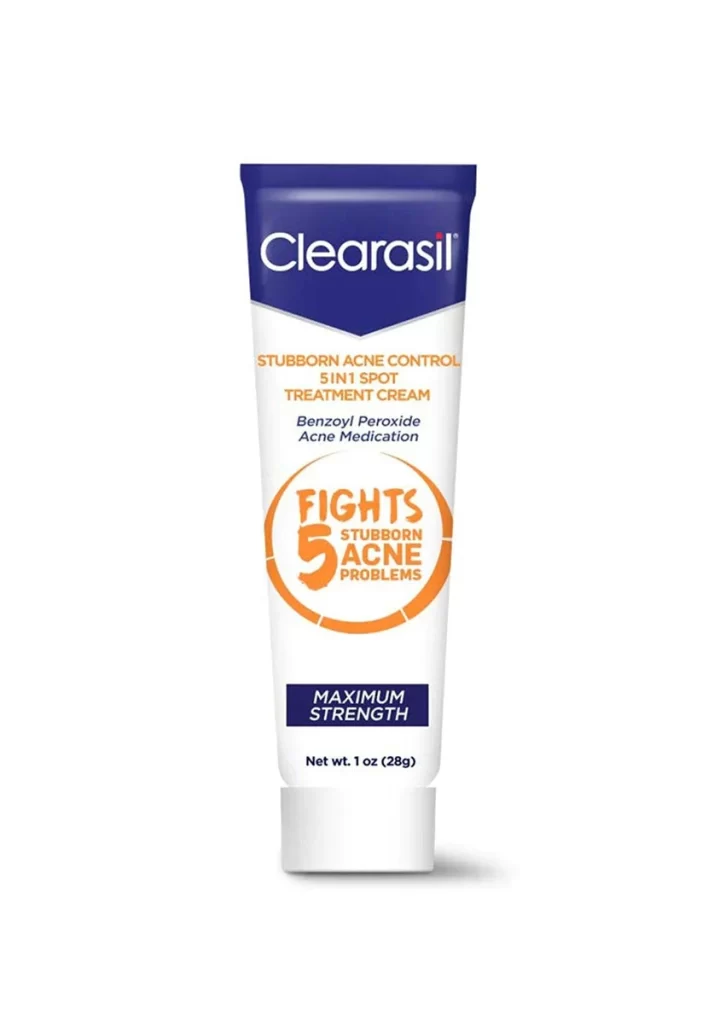 Clearasil Stubborn Acne Control 5in1 Spot Treatment Cream Maximum Strength