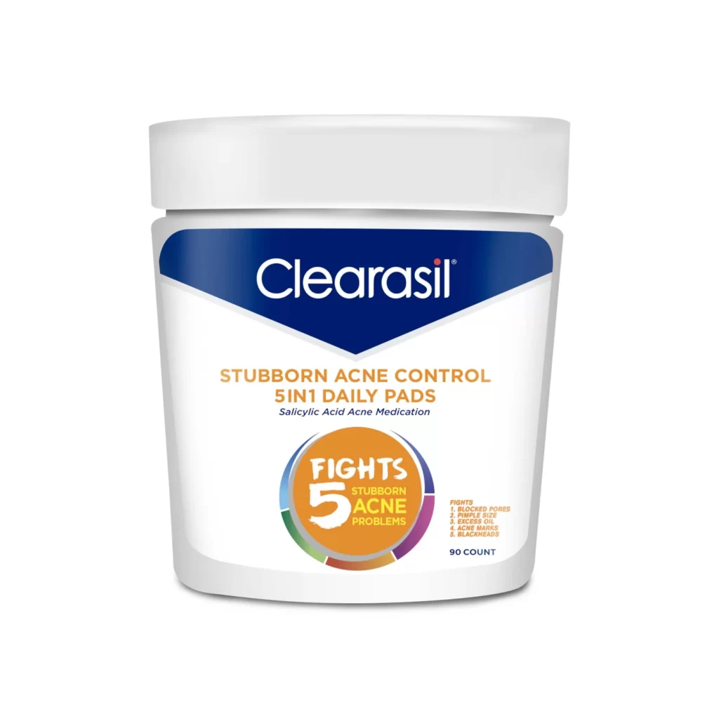 Clearasil Stubborn Acne Control 5in1 Daily Pads 90 count