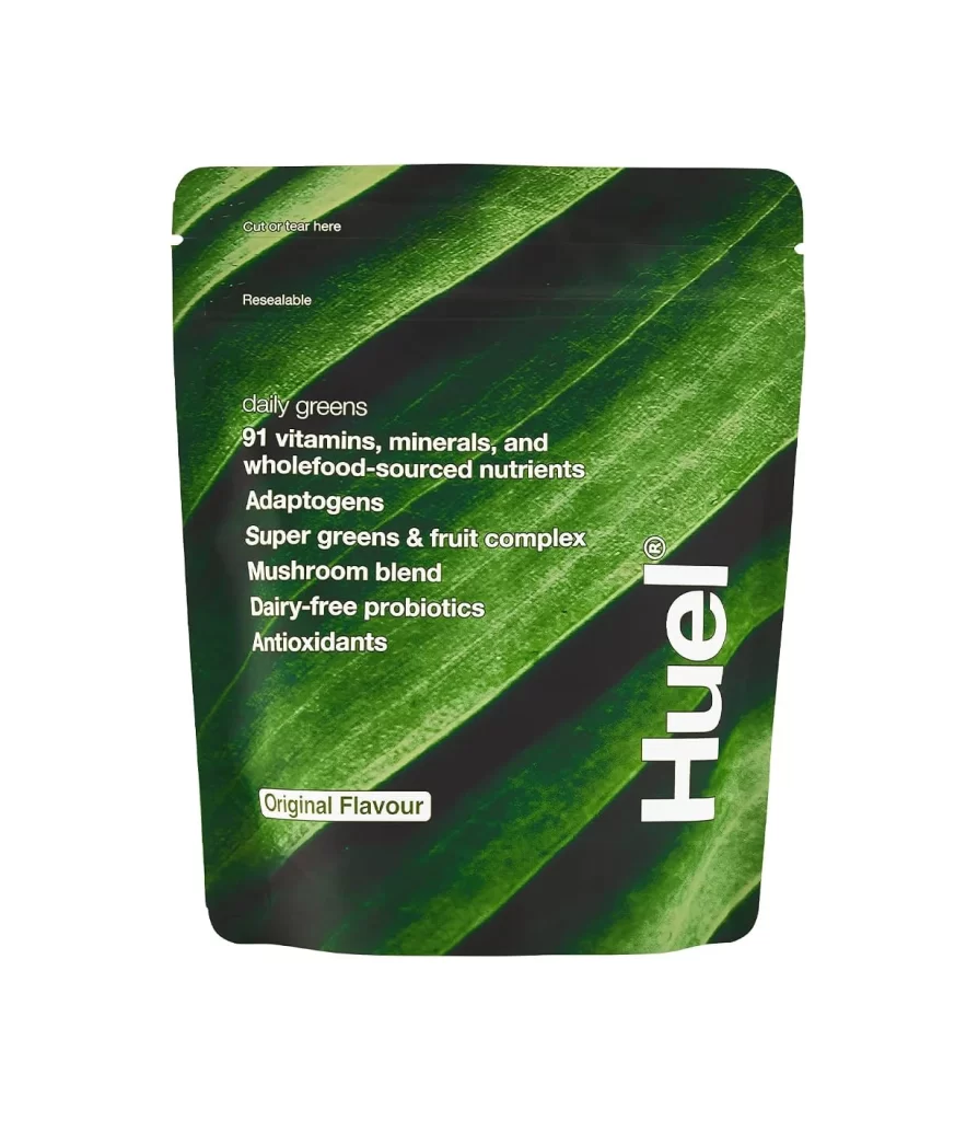 Huel daily greens Original Flavour Beverage Packaging