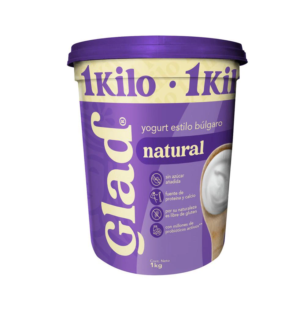 Glad Natural Bulgarian Style Yogurt Tub Packaging
