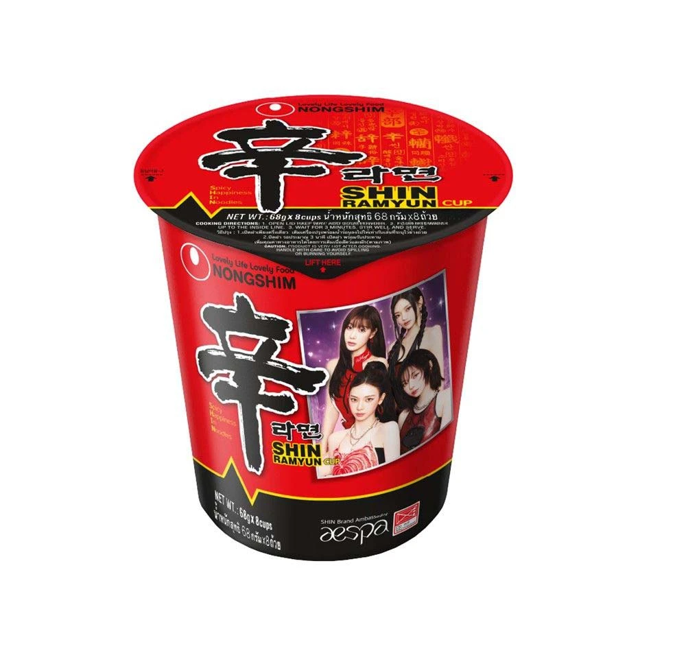 Nongshim Shin Ramyun Cup red instant noodles Packaging