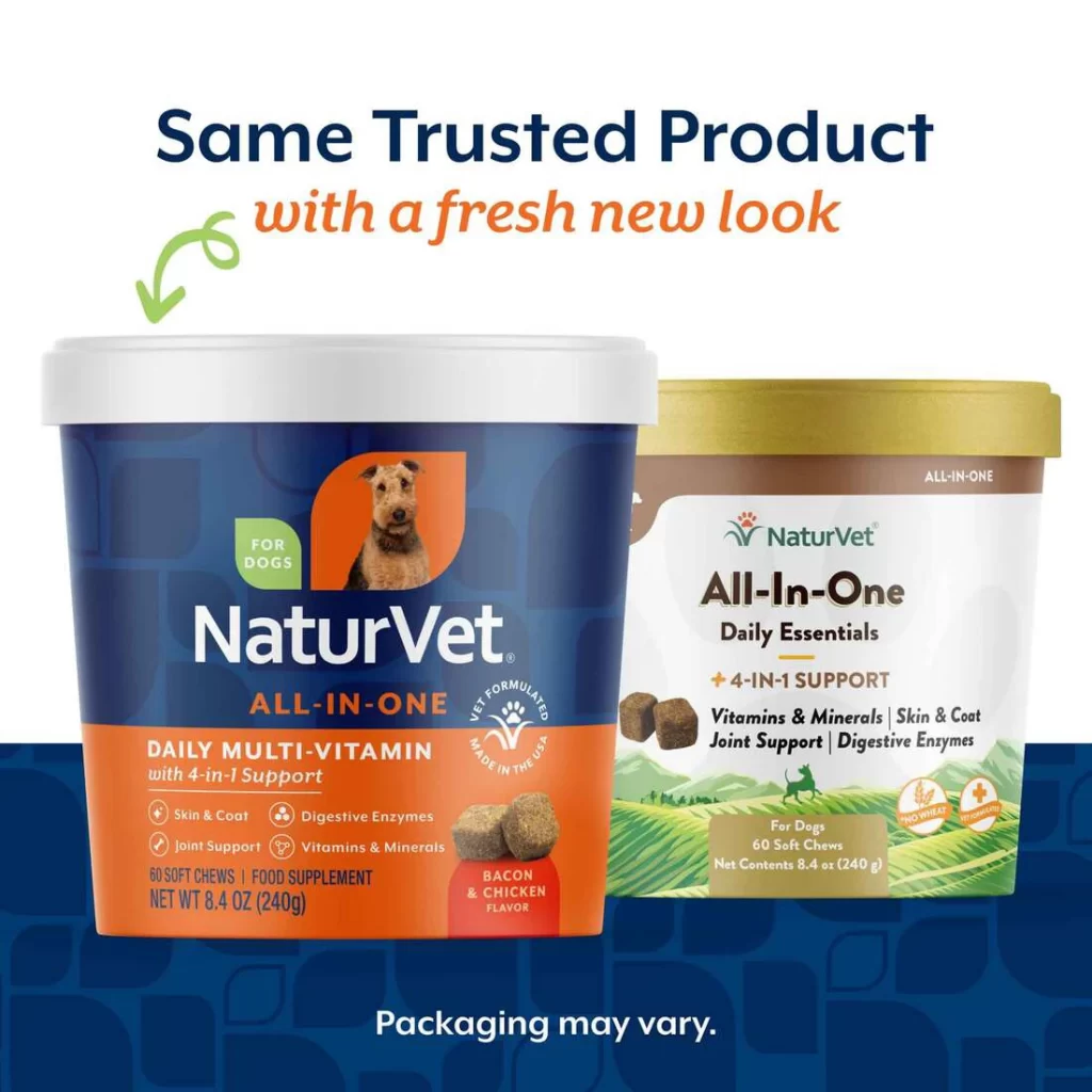 NaturVet All-In-One Daily Essentials Pet Supplement Packaging