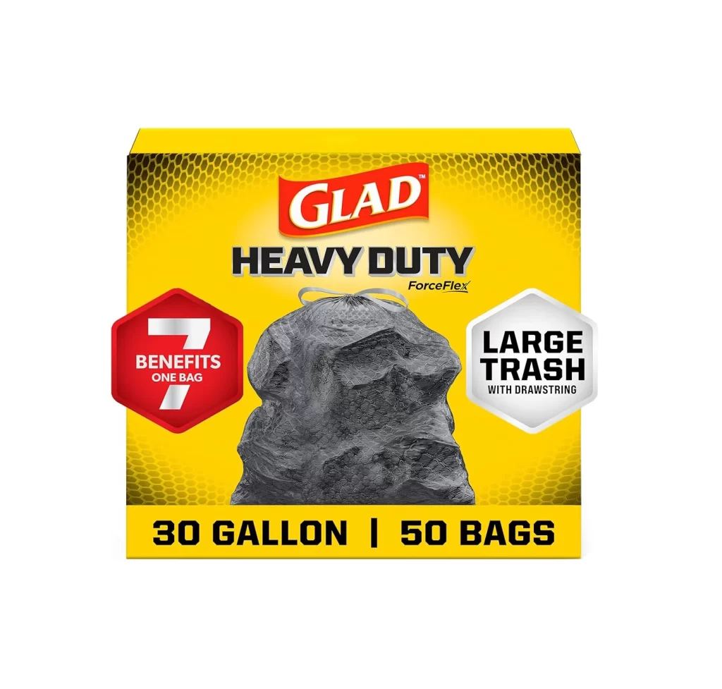 Glad ForceFlex Heavy Duty Trash Bag Packaging