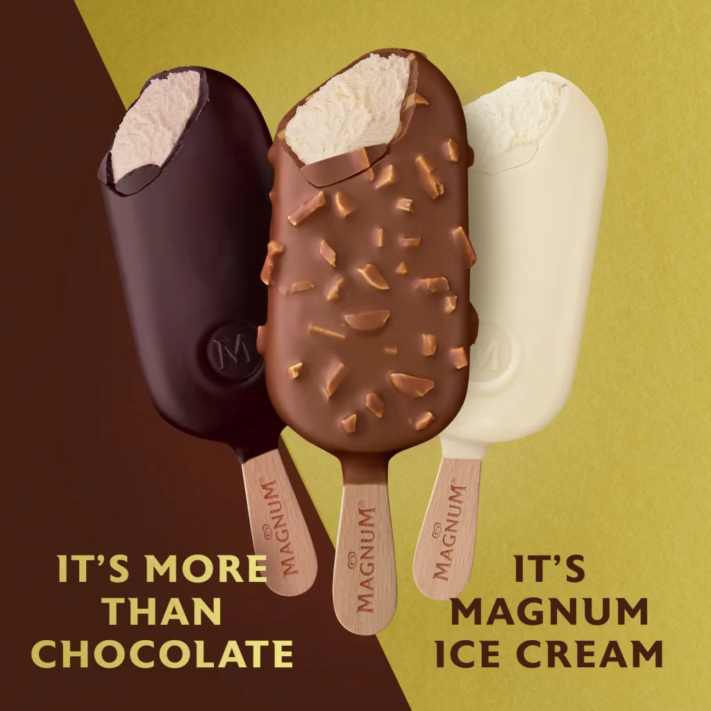 Magnum Premium Chocolate Almond Variety Ice Cream Packaging