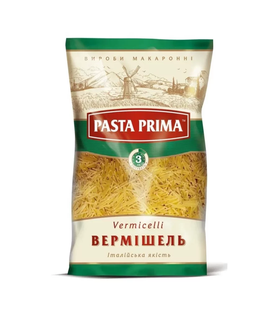 Pasta Prima Vermicelli yellow pasta Packaging