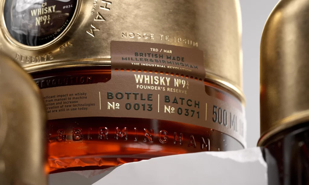 Miller&Birmingham Whisky Bottle Founder’s Reserve