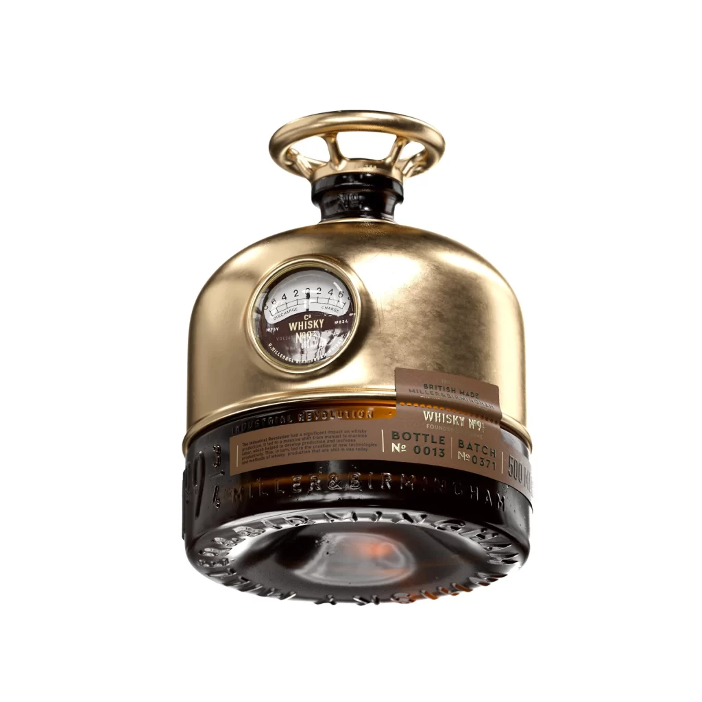 G Miller Cl Birmingham Whisky Bottle