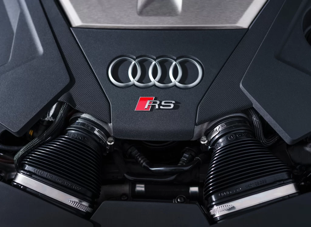 Audi RS Engine Bay Detail Close Up Car Photography