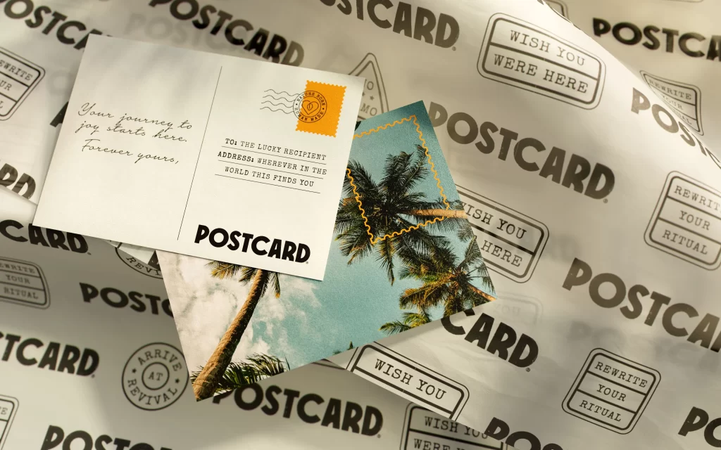 A Postcard From A Life Less Cluttered Packaging Blue