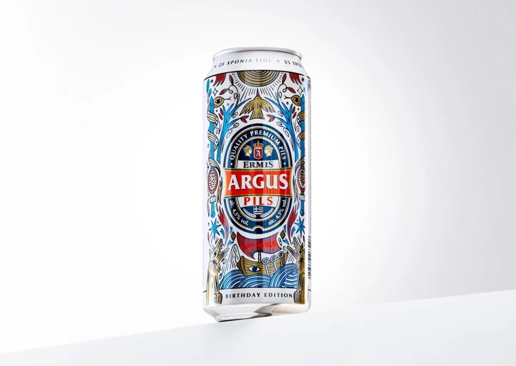 Argus Beer Packaging Red
