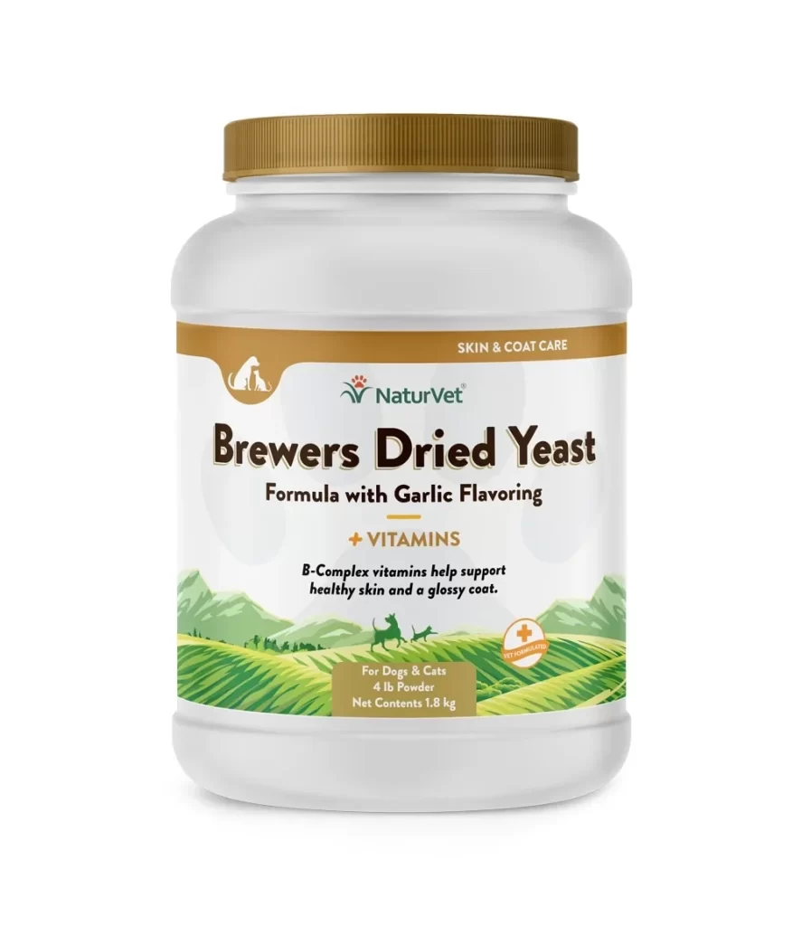NaturVet Brewers Dried Yeast with Garlic Pet Supplement Packaging