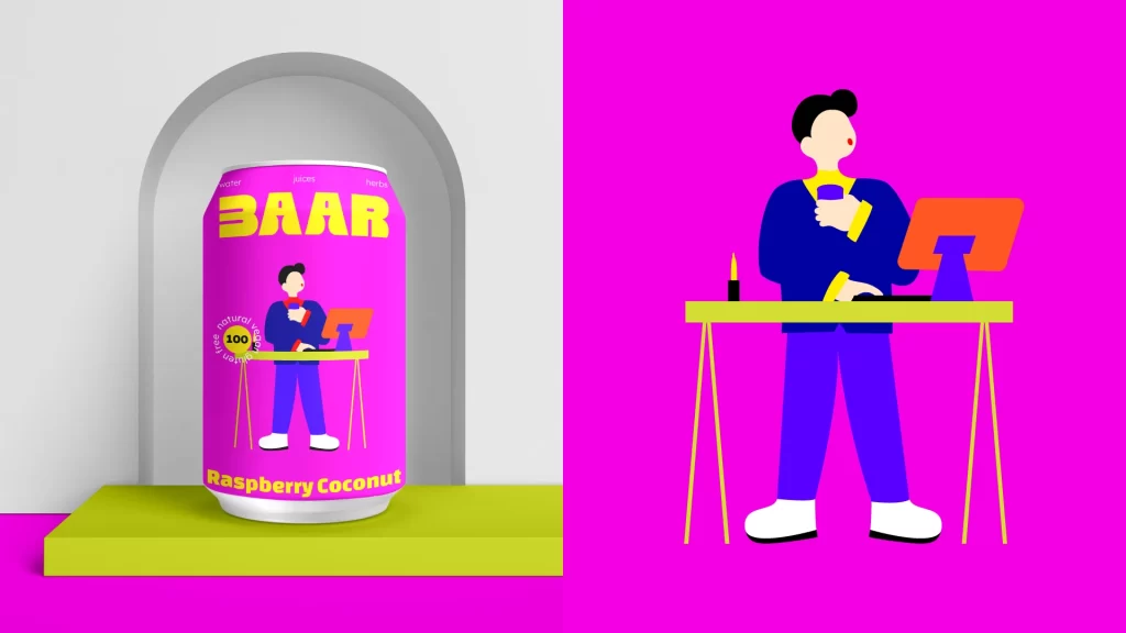 Baar Soda Beverage Can Raspberry Coconut