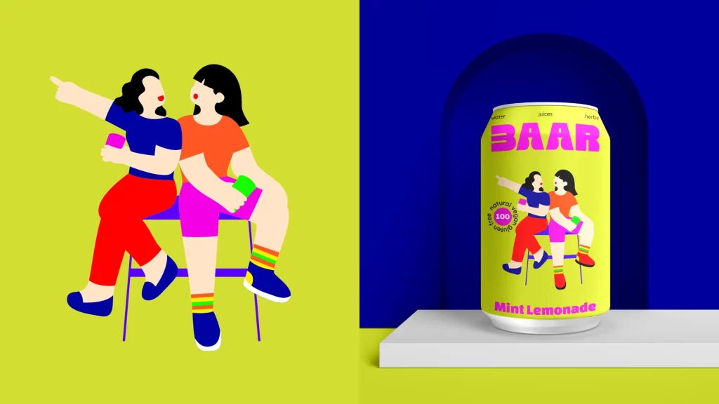 Baar Soda Beverage Can Mint Lemonade