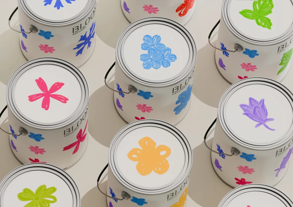 Bloom Exterior Paint Different floral/abstract designs (colorful patterns)
