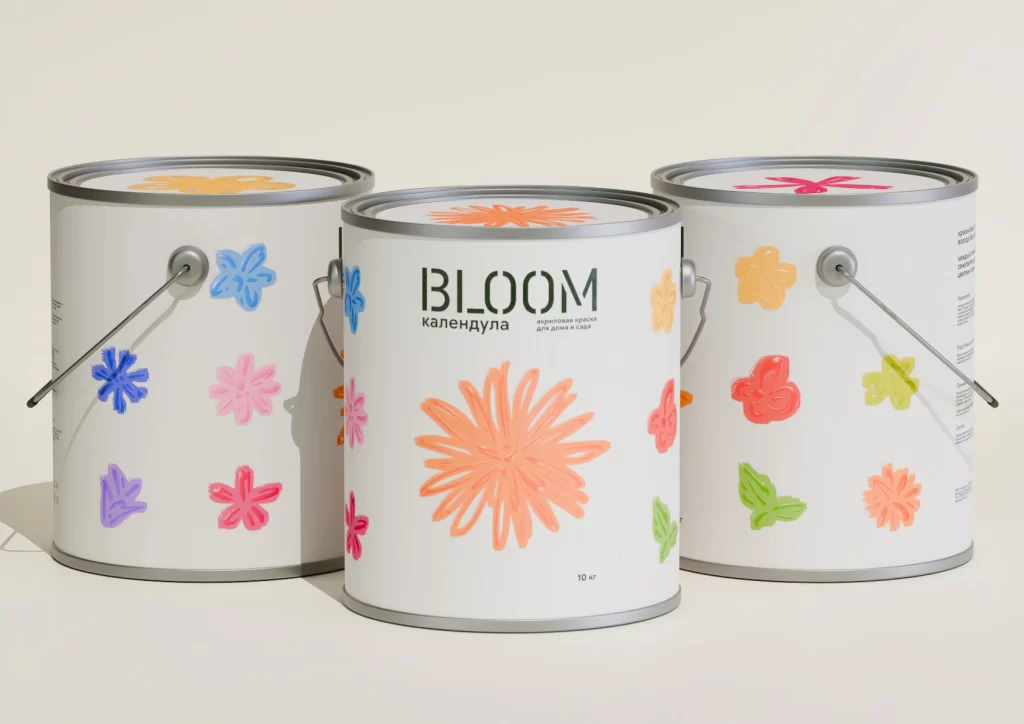 Bloom Paint Can Floral design variations
