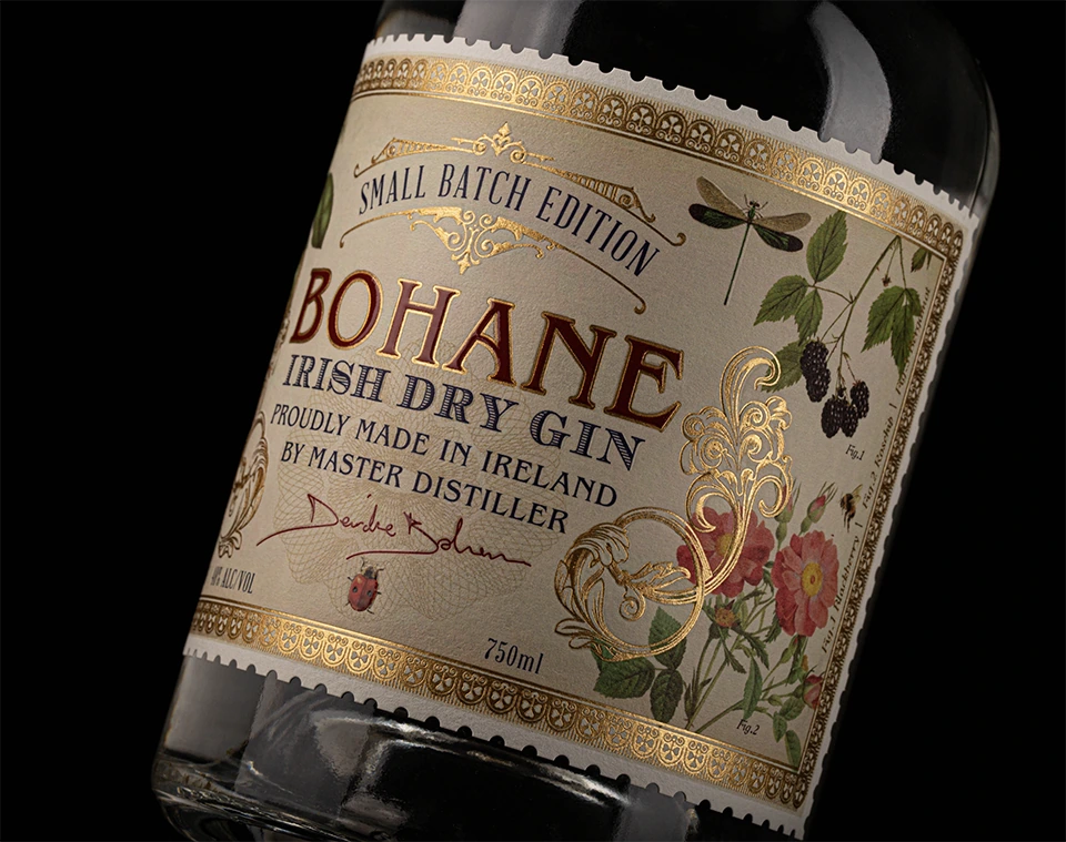 Bohane Irish Dry Gin Bottle Small Batch Edition Batch