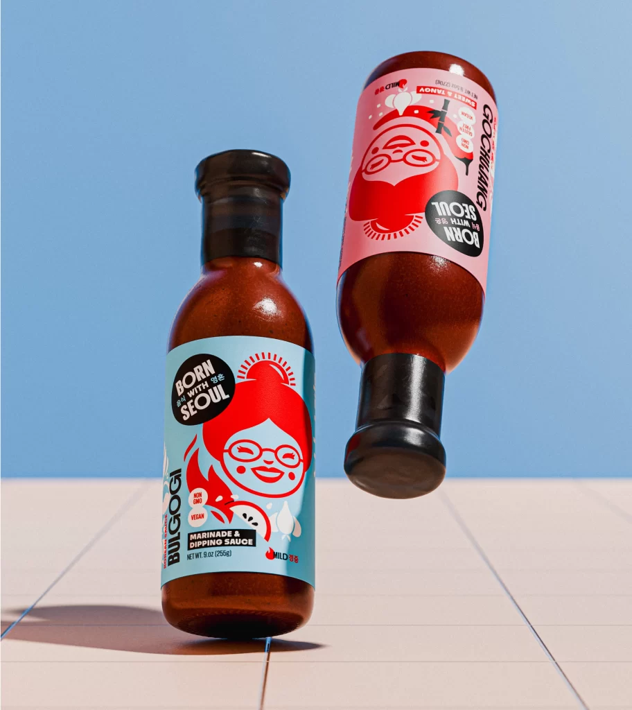 Born With Seoul Marinade & Dipping Sauce Packaging