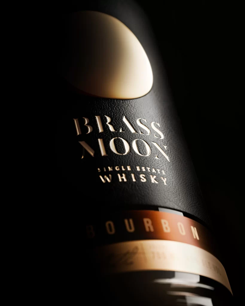 Brass Moon Whisky Bottle Bourbon