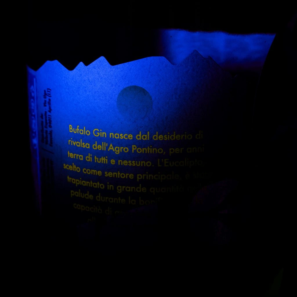 Bufalo Gin Packaging Blue