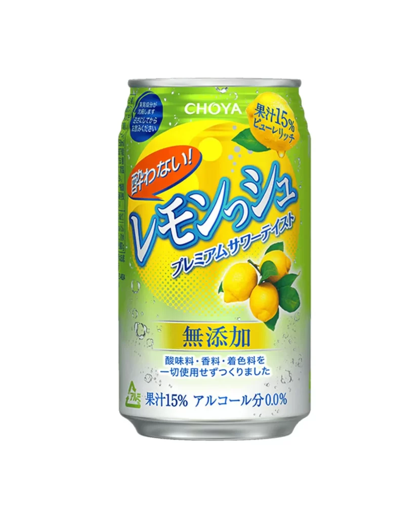 CHOYA Non-Alcoholic Yowanai LEMON SODA 350ml x 24can Packaging