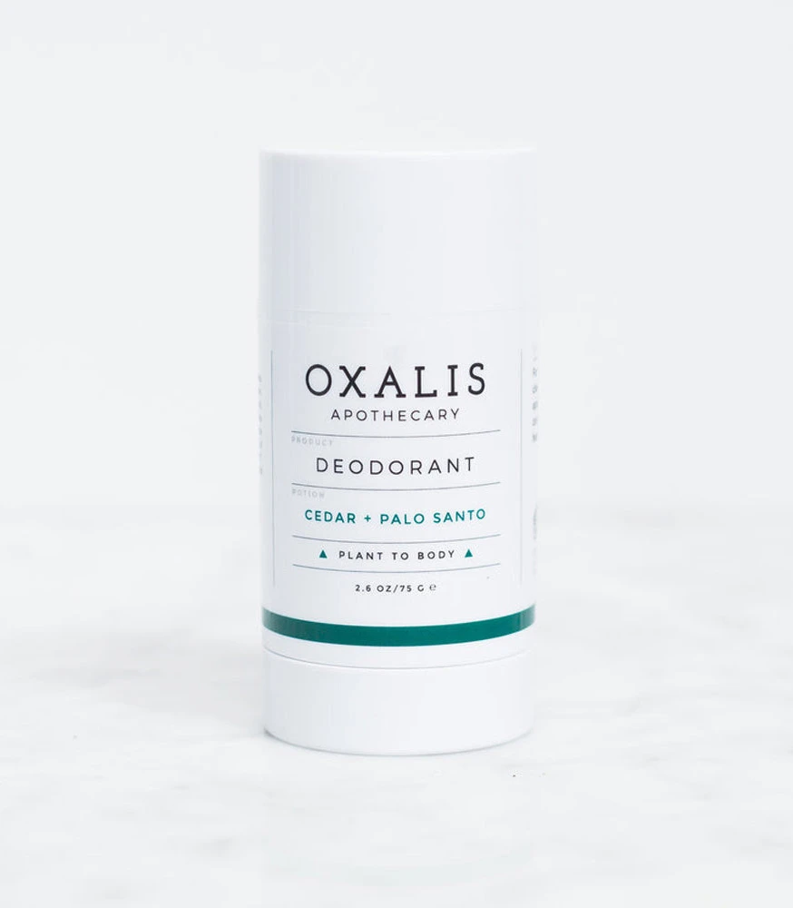 OXALIS Cedar + Palo Santo Natural Deodorant Packaging