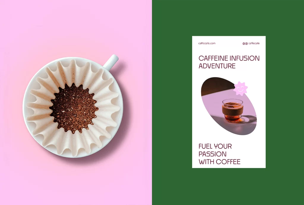 Caffio Coffee Packaging Pink