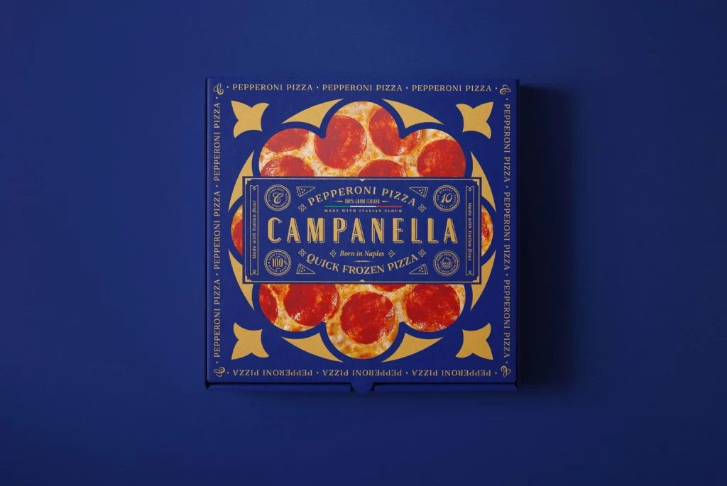 Campanella Pizza Packaging Blue