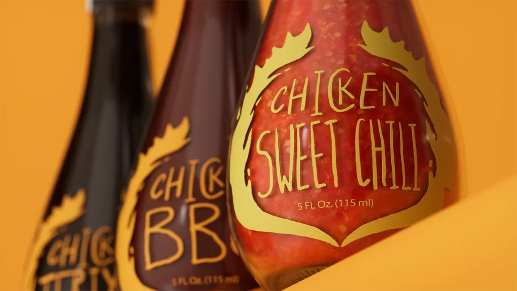 Chicken Drumstick Sauce Sauce Bottle Sweet Chili