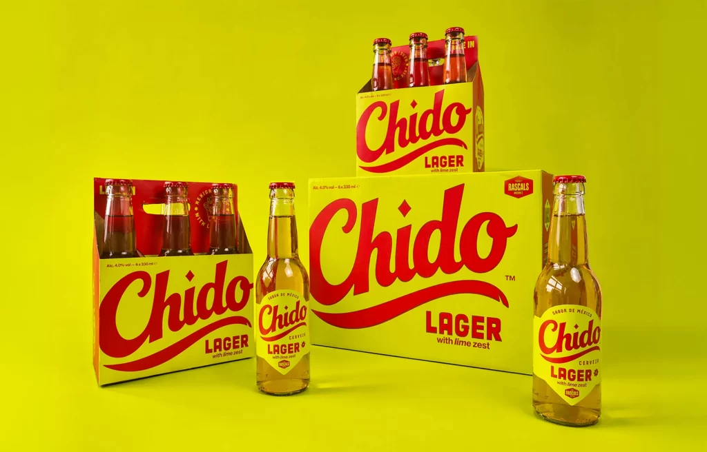 Chido Lager Beer Bottle Front View