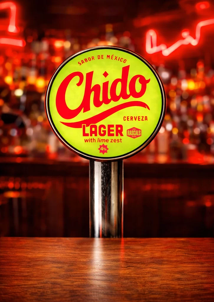 Chido Lager Beer Tap Handle Lime zest flavor