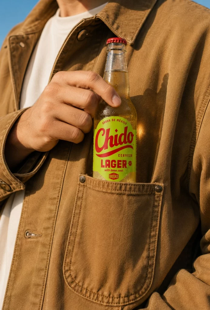 Chido Lager Beer Bottle Lime Zest